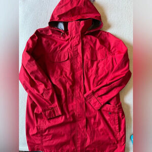 Lands End raincoat, red. Women’s 2XL